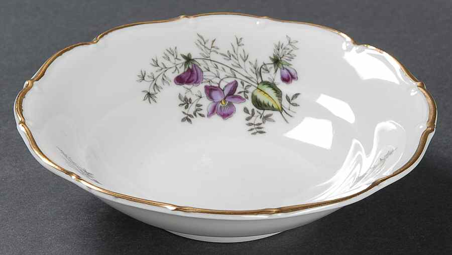 Spring Violet (Scroll Edge Only) Fruit/Dessert (Sauce) Bowl by Toscport-1