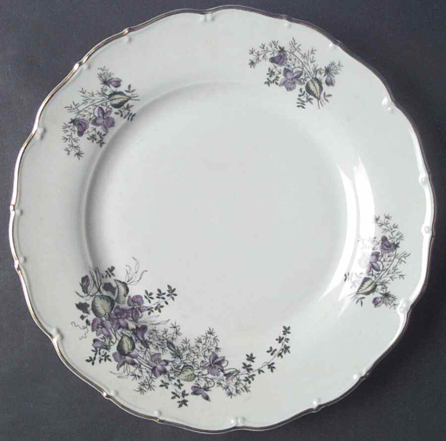 Spring Violet (Scroll Edge Only) Dinner Plate by Toscport-1