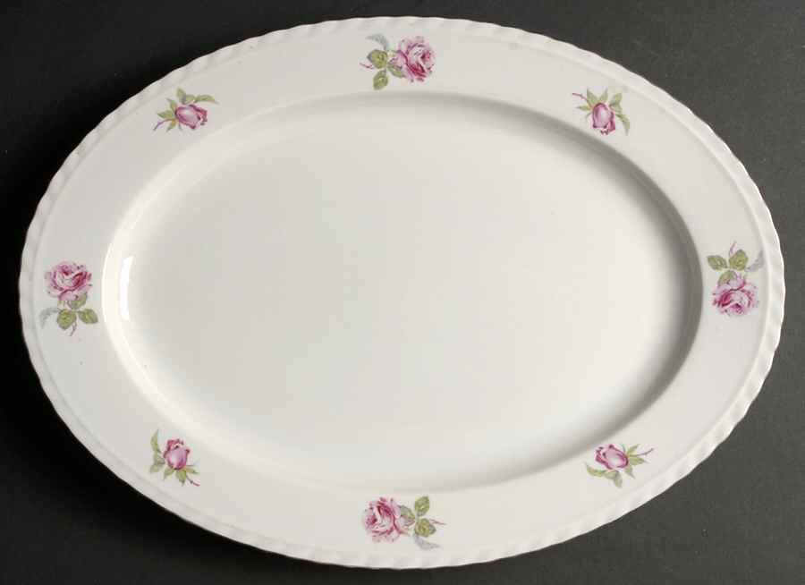 Vienna Rose 15" Oval Serving Platter by Toscport-1