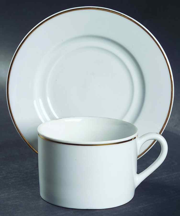 Halo (Made in Bangladesh) Flat Cup & Saucer Set by Ten Strawberry Street-1