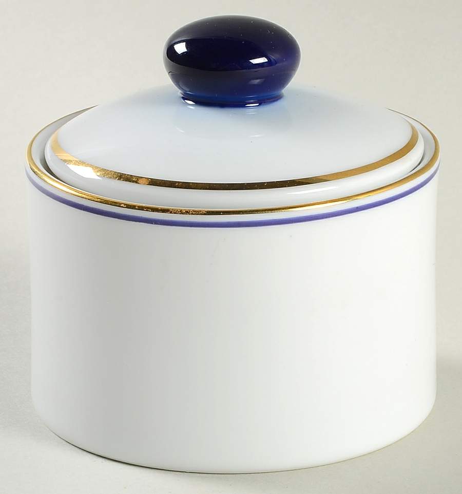 Halo Cobalt Sugar Bowl & Lid by Ten Strawberry Street-1