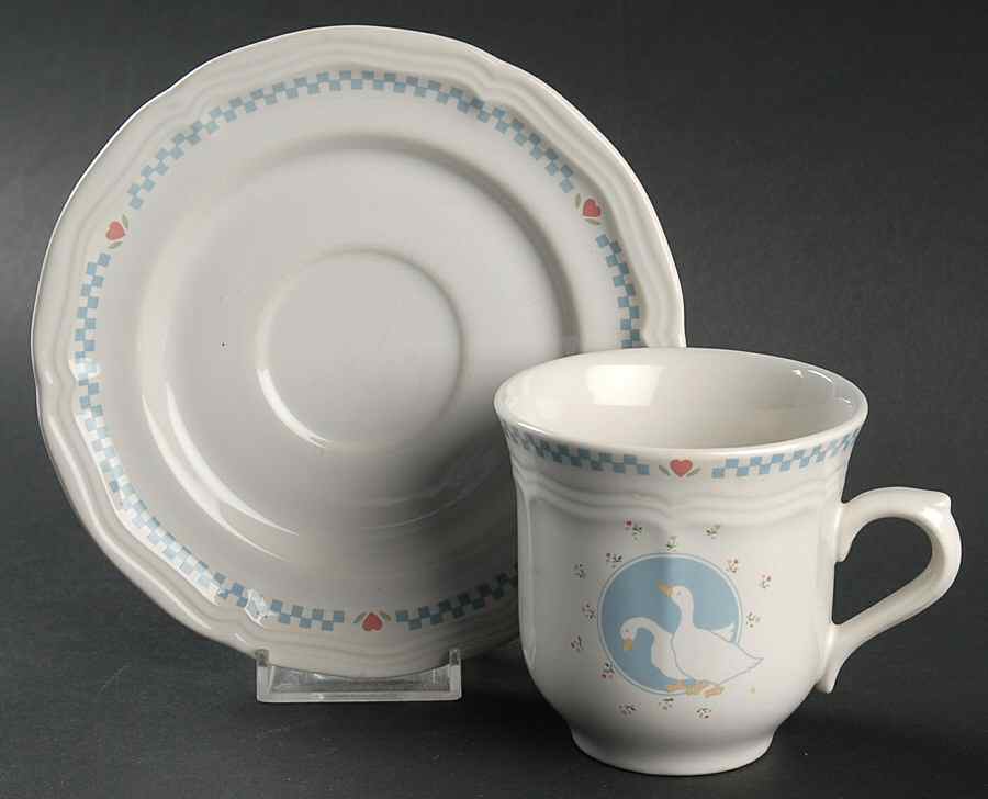 Moonlight Flat Cup & Saucer Set by Ten Strawberry Street-1