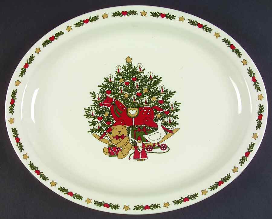 O Christmas Tree 16" Oval Serving Platter by Ten Strawberry Street-1