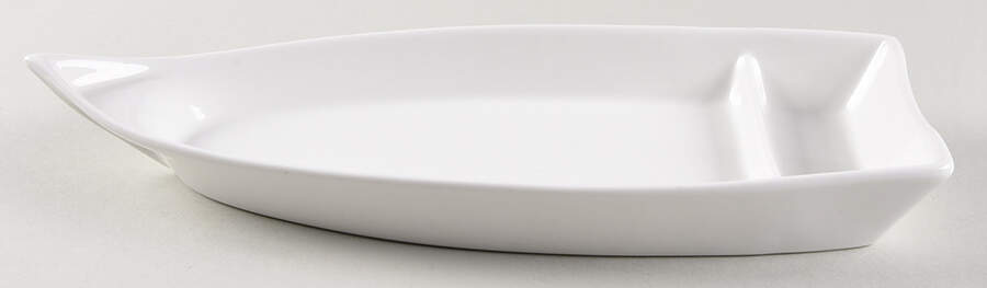 Classic White 1 Piece Figural Chip and Dip by Ten Strawberry Street-1