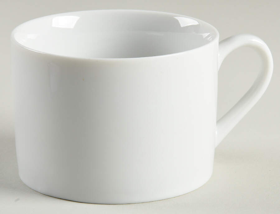 Classic White Flat Cup by Ten Strawberry Street-1