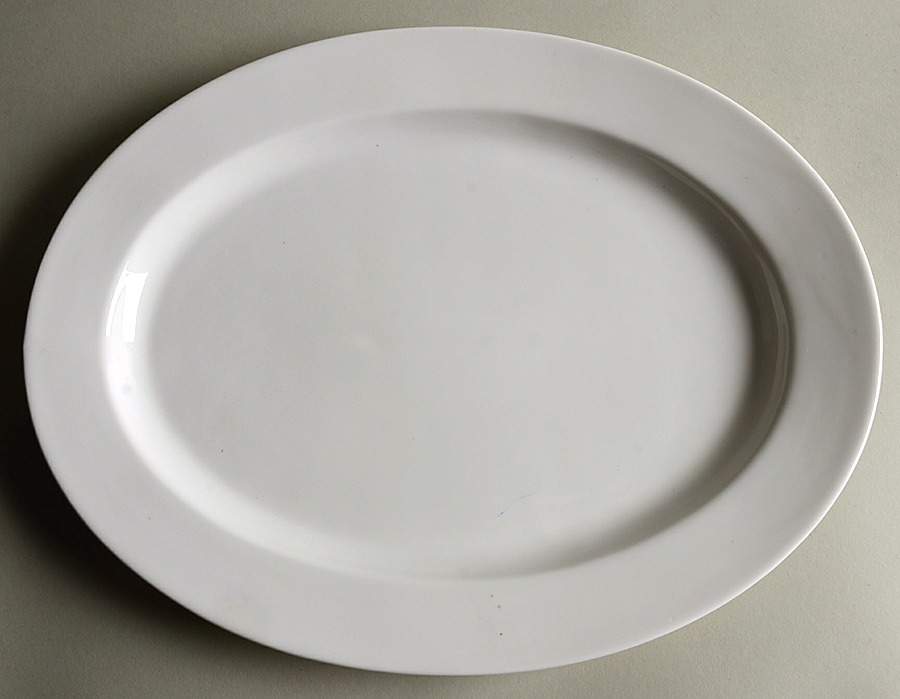 Classic White 14" Oval Serving Platter by Ten Strawberry Street-1