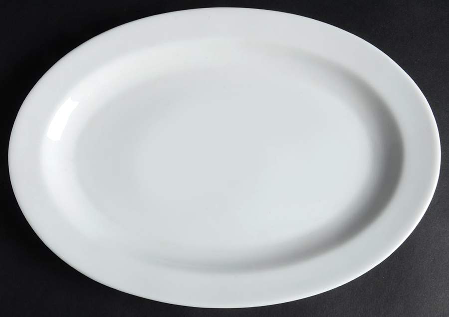 Classic White 12" Oval Serving Platter by Ten Strawberry Street-1