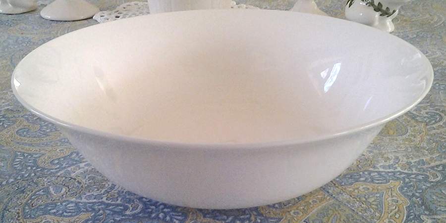 Classic White 9" Round Vegetable Bowl by Ten Strawberry Street-1