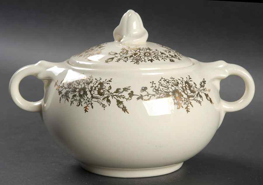 1111 1-2 Sugar Bowl & Lid by Taylor, Smith & Taylor (Ts&T)-1