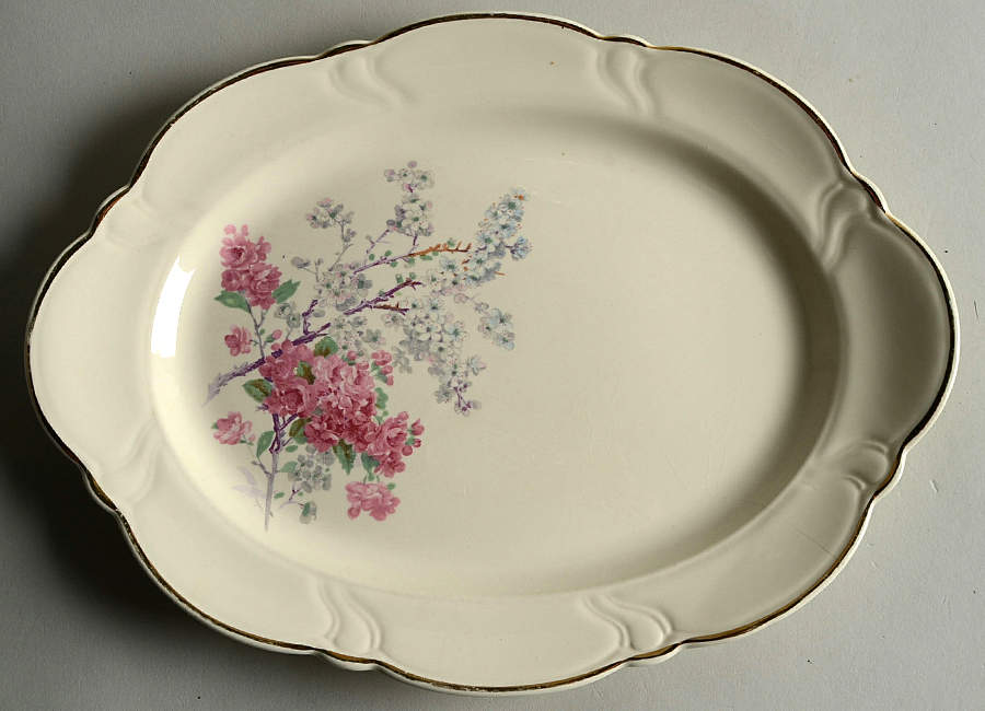 1164 11" Oval Serving Platter by Taylor, Smith & Taylor (Ts&T)-1