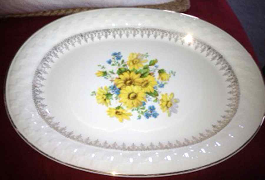1222 11" Oval Serving Platter by Taylor, Smith & Taylor (Ts&T)-1