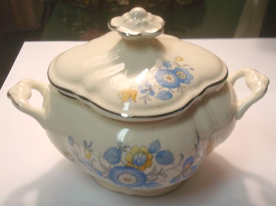 1229 Sugar Bowl & Lid by Taylor, Smith & Taylor (Ts&T)-1
