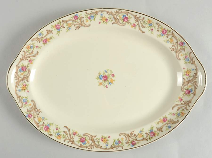 1631 13" Oval Serving Platter by Taylor, Smith & Taylor (Ts&T)-1