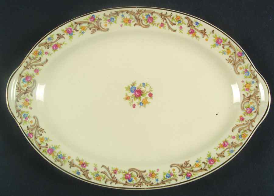 1631 11" Oval Serving Platter by Taylor, Smith & Taylor (Ts&T)-1
