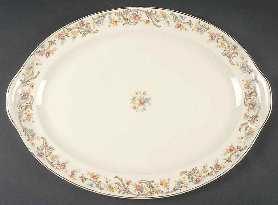 1631 15" Oval Serving Platter by Taylor, Smith & Taylor (Ts&T)-1