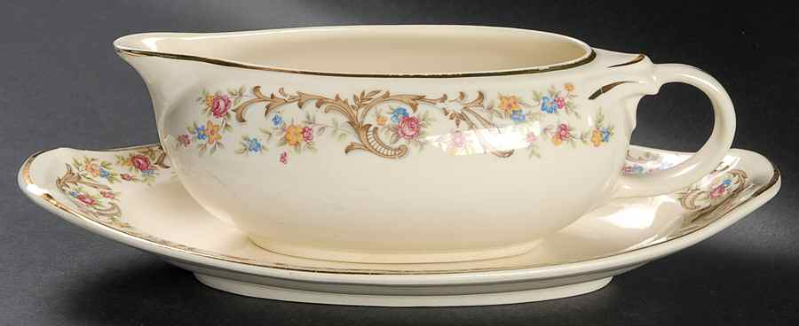 1631 Gravy Boat & Underplate/Relish by Taylor, Smith & Taylor (Ts&T)-1