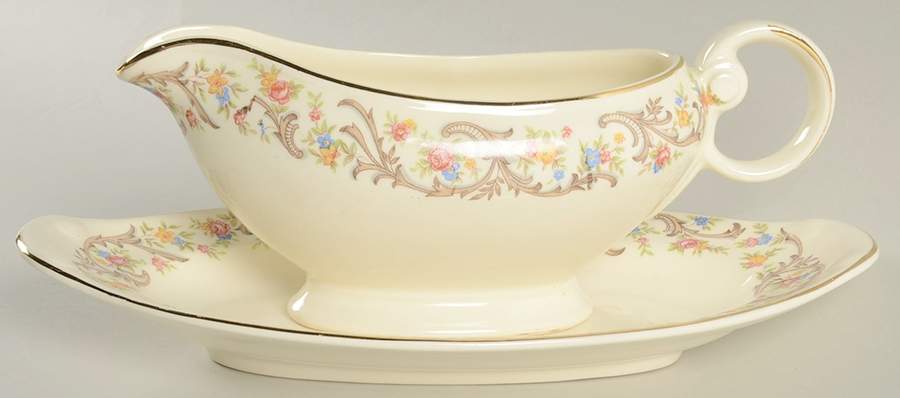 1631 Gravy Boat & Underplate by Taylor, Smith & Taylor (Ts&T)-1