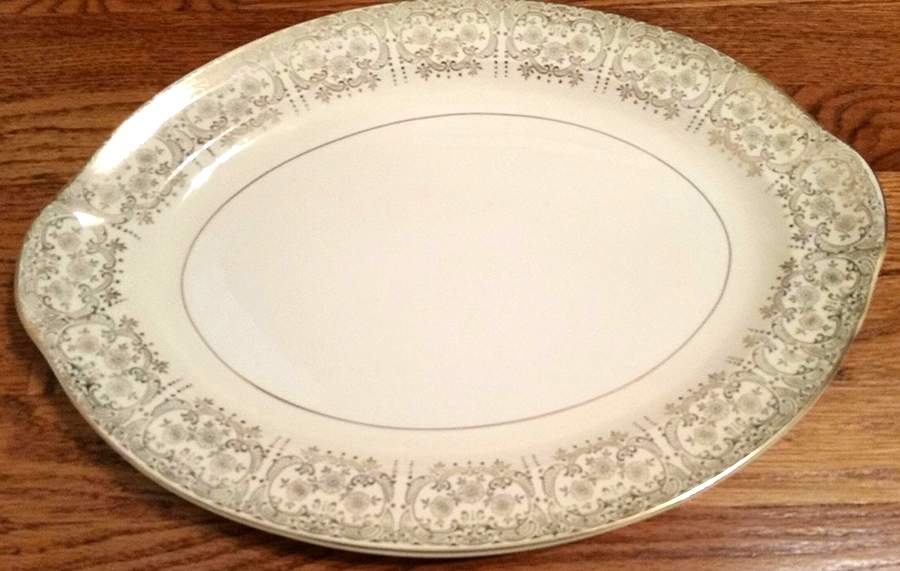 1806 14" Oval Serving Platter by Taylor, Smith & Taylor (Ts&T)-1