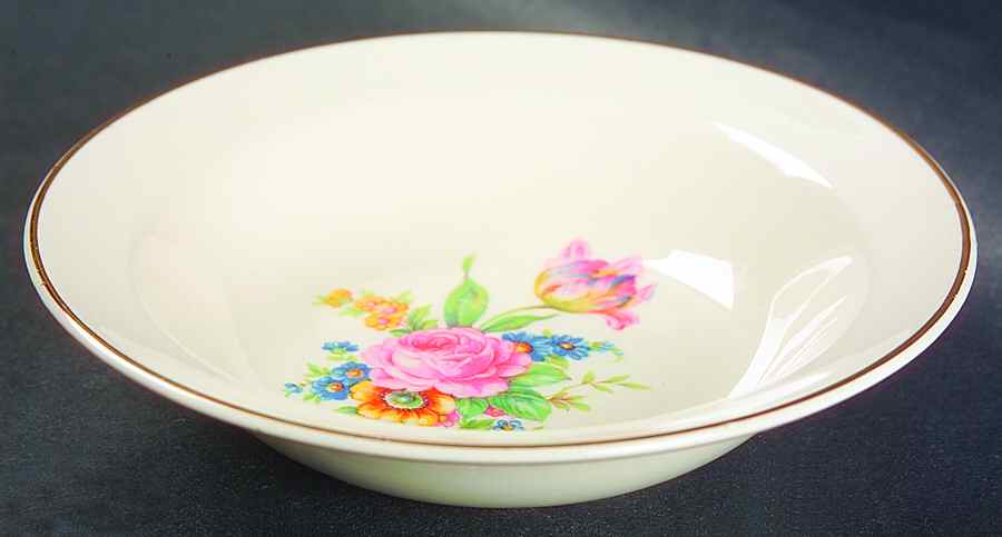 1823 Rim Fruit/Dessert (Sauce) Bowl by Taylor, Smith & Taylor (Ts&T)-1