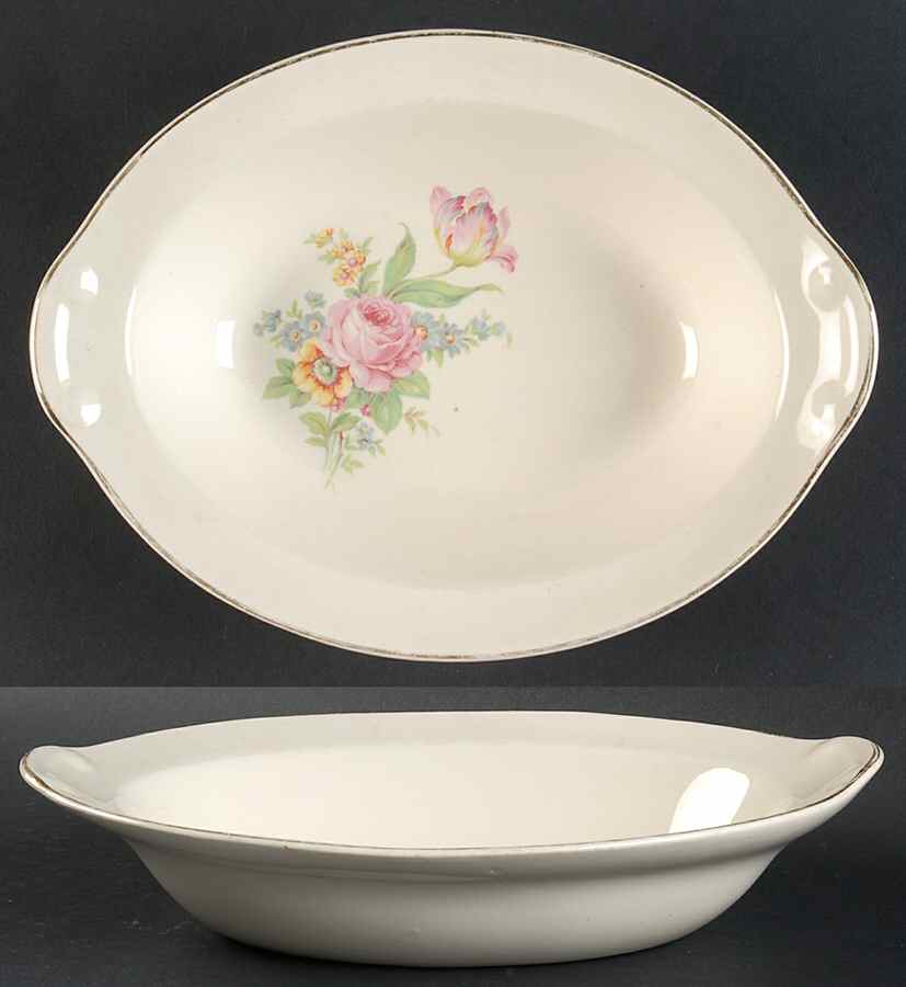 1823 9" Oval Vegetable Bowl by Taylor, Smith & Taylor (Ts&T)-1
