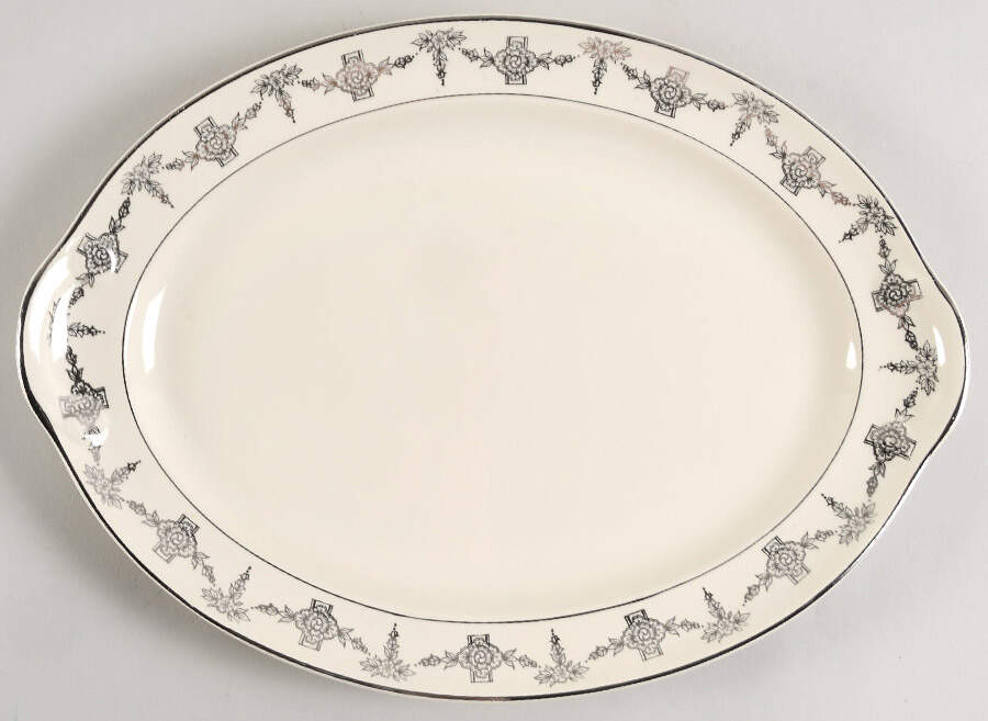 1825 13" Oval Serving Platter by Taylor, Smith & Taylor (Ts&T)-1