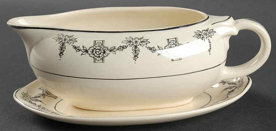 1825 Gravy Boat & Underplate by Taylor, Smith & Taylor (Ts&T)-1