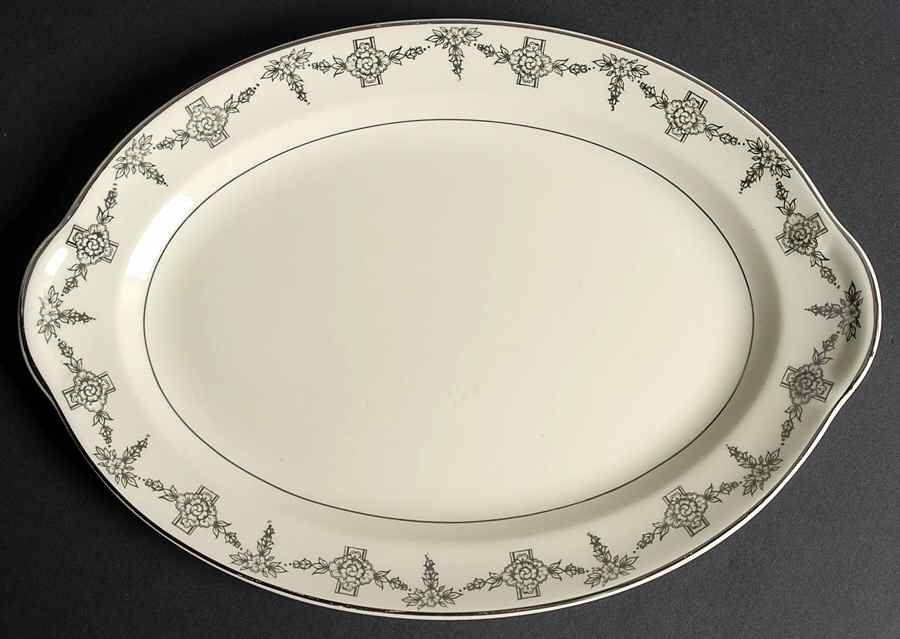 1825 11" Oval Serving Platter by Taylor, Smith & Taylor (Ts&T)-1