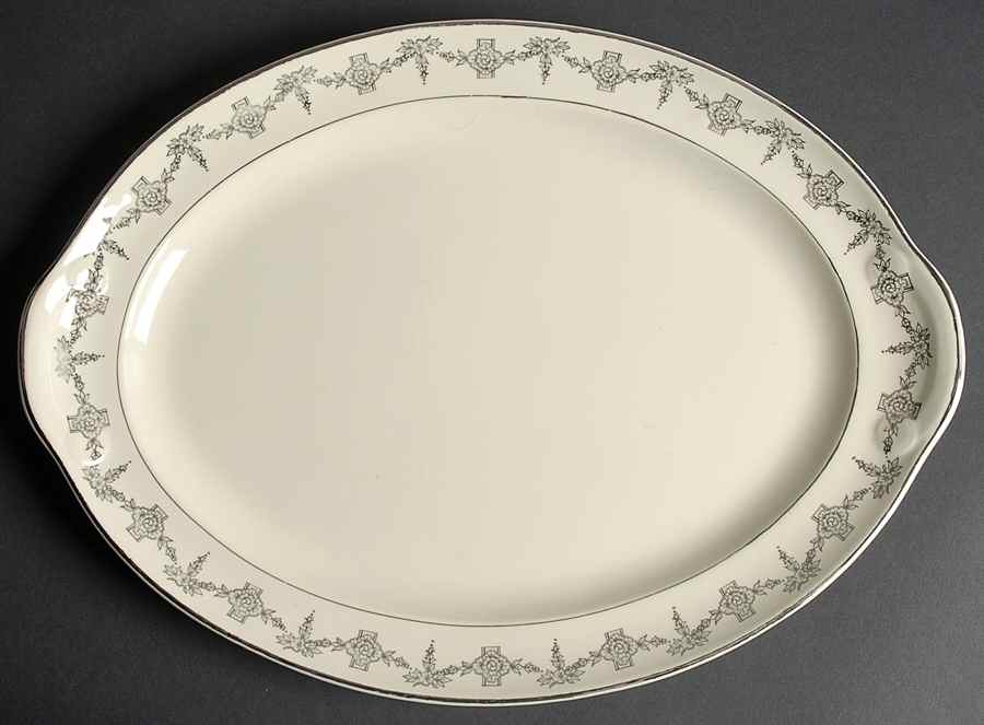 1825 15" Oval Serving Platter by Taylor, Smith & Taylor (Ts&T)-1