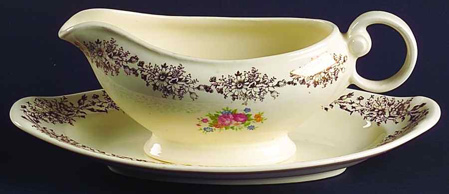 1871 Gravy Boat & Underplate/Relish by Taylor, Smith & Taylor (Ts&T)-1