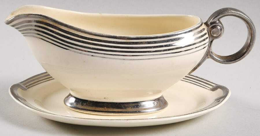 1872 Gravy Boat & Underplate/Relish by Taylor, Smith & Taylor (Ts&T)-1