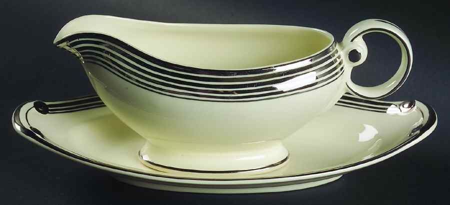 1872 Gravy Boat & Underplate by Taylor, Smith & Taylor (Ts&T)-1