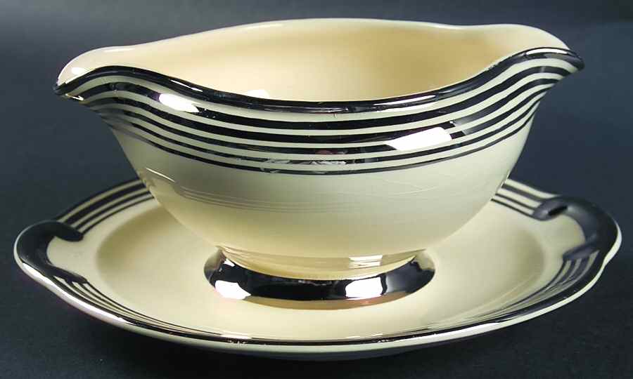 1872 Gravy Boat with Attached Underplate by Taylor, Smith & Taylor (Ts&T)-1
