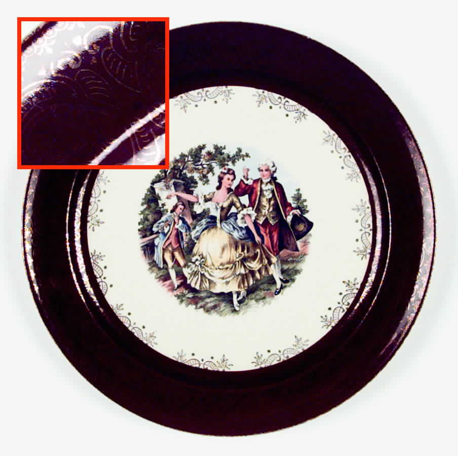 2176 Maroon Dinner Plate by Taylor, Smith & Taylor (Ts&T)-1