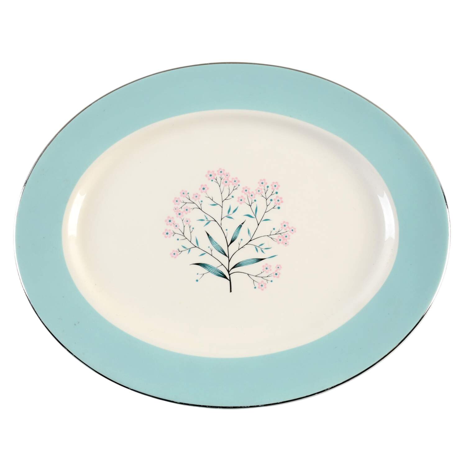 2334 (Ts & T) 13" Oval Serving Platter by Taylor, Smith & Taylor (Ts&T)-1