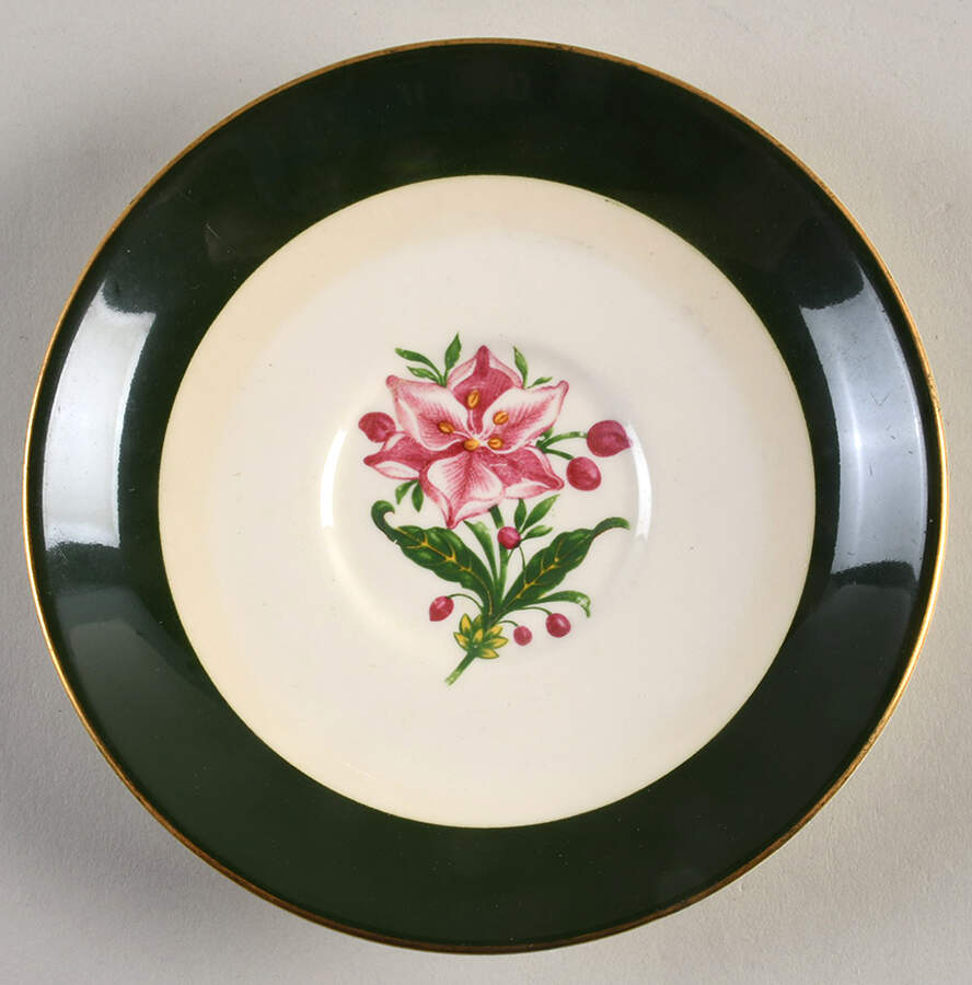 Appalachian Heirloom Bonnie (Gold Trim) Saucer by Taylor, Smith & Taylor (Ts&T)-1