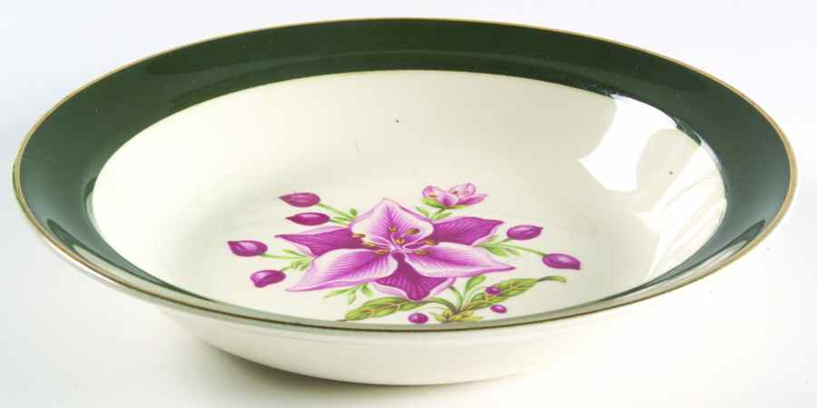 Appalachian Heirloom Bonnie (Gold Trim) Rim Soup Bowl by Taylor, Smith & Taylor (Ts&T)-1