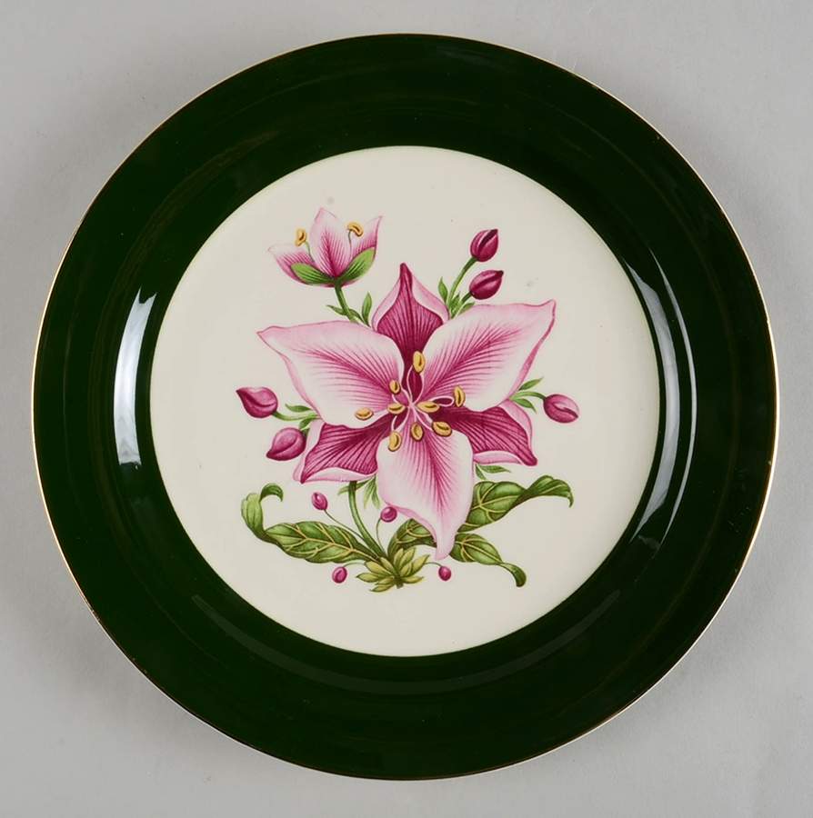 Appalachian Heirloom Bonnie (Gold Trim) Luncheon Plate by Taylor, Smith & Taylor (Ts&T)-1