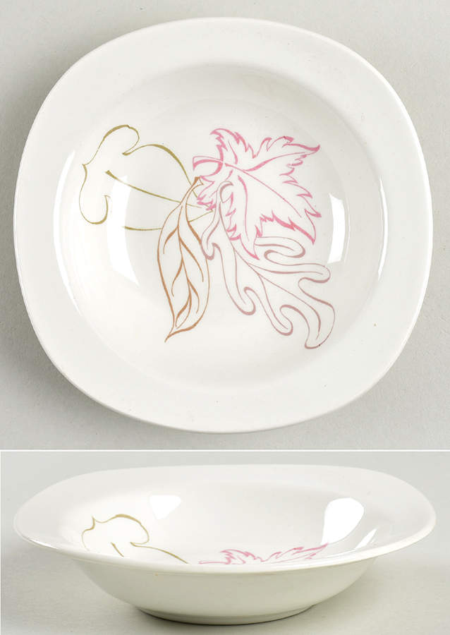 Autumn Leaves Rim Fruit/Dessert (Sauce) Bowl by Taylor, Smith & Taylor (Ts&T)-1