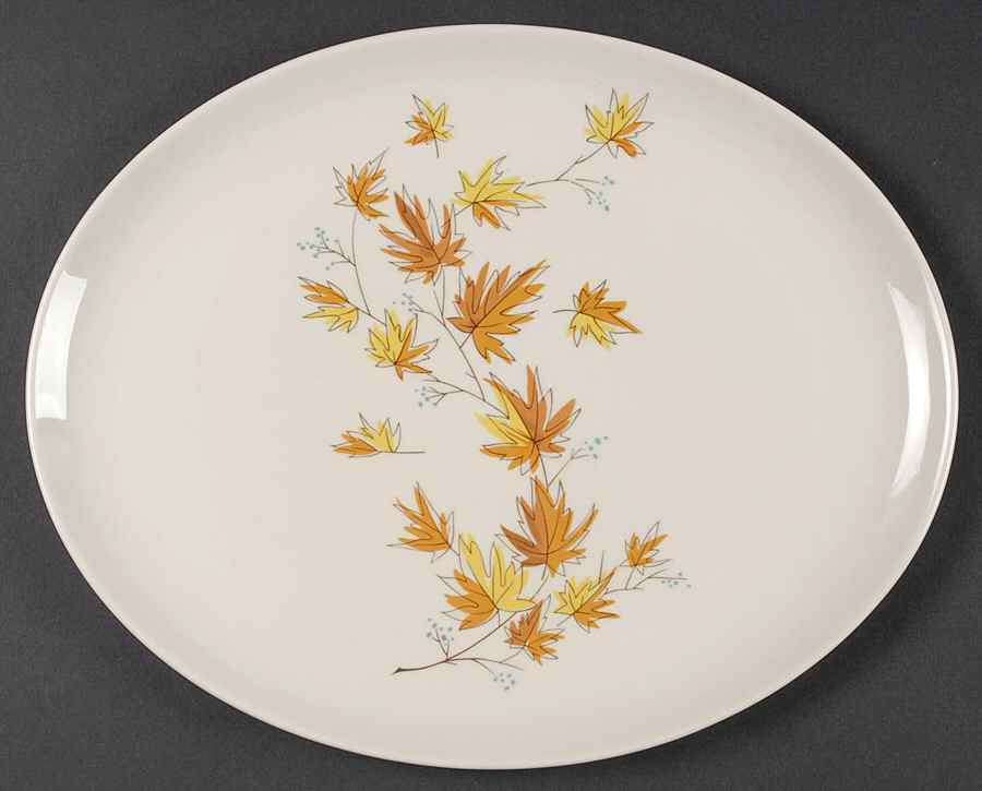 Autumn Splendor 13" Oval Serving Platter by Taylor, Smith & Taylor (Ts&T)-1