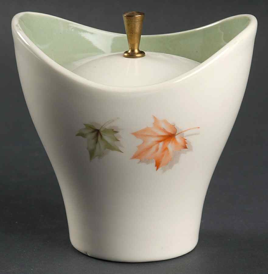 Autumn Spiral Sugar Bowl & Lid by Taylor, Smith & Taylor (Ts&T)-1