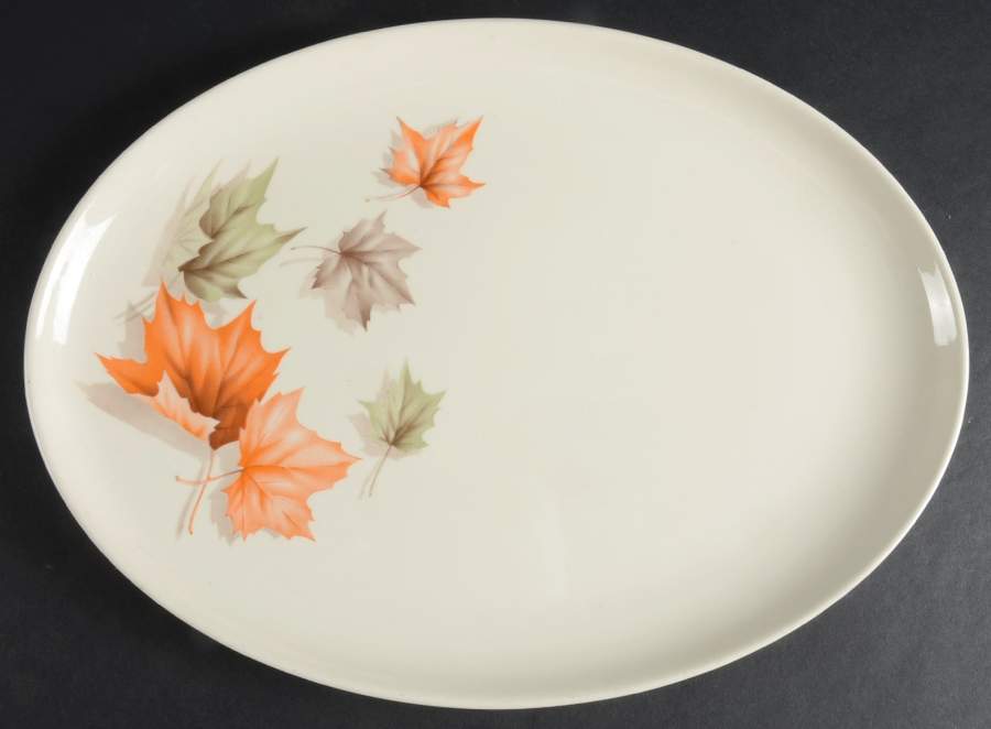 Autumn Spiral 13" Oval Serving Platter by Taylor, Smith & Taylor (Ts&T)-1
