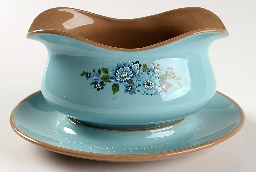 Azura Gravy Boat with Attached Underplate by Taylor, Smith & Taylor (Ts&T)-1