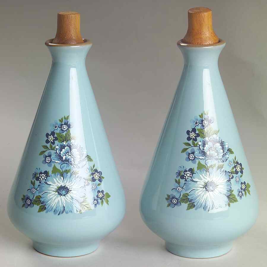 Azura Set of 2 Oil/Vinegar Cruets & Wood Stoppers by Taylor, Smith & Taylor (Ts&T)-1