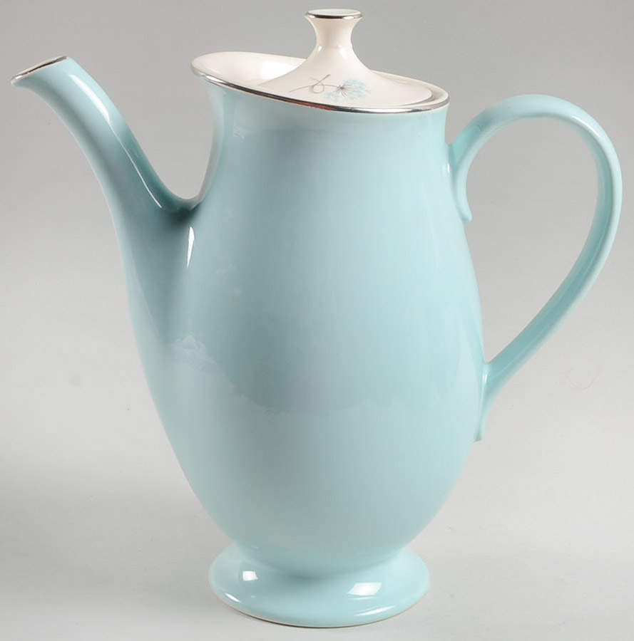 Blue Lace Coffee Pot & Lid by Taylor, Smith & Taylor (Ts&T)-1