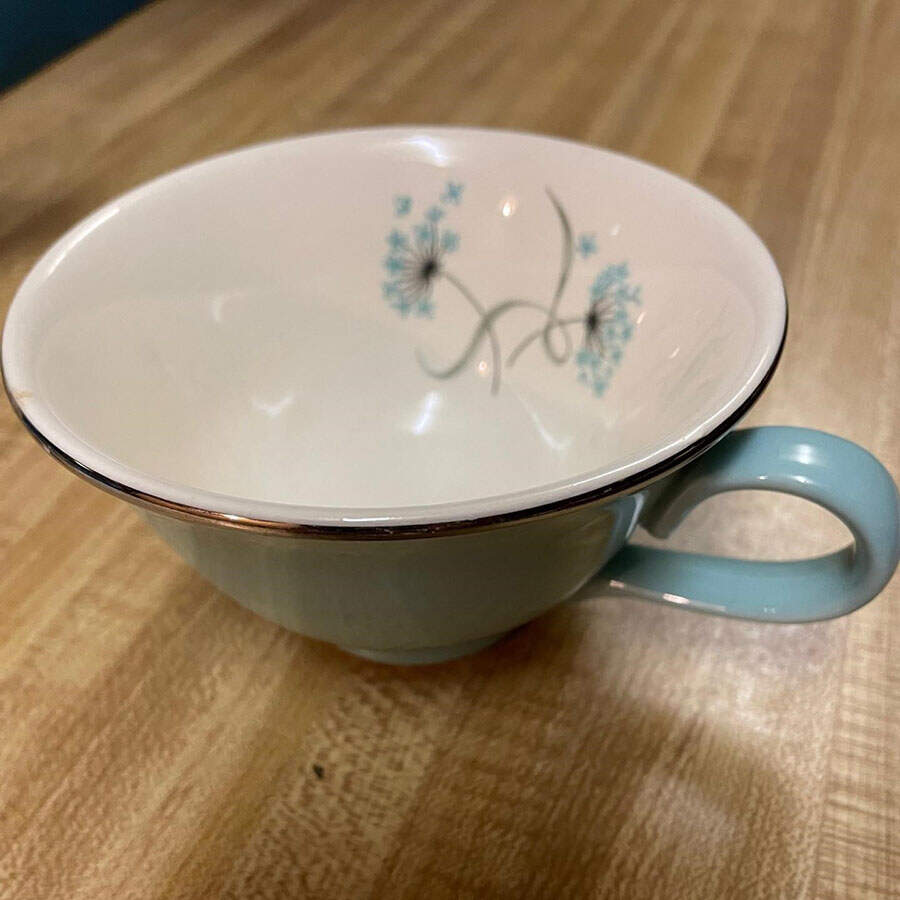 Blue Lace Footed Cup by Taylor, Smith & Taylor (Ts&T)-1