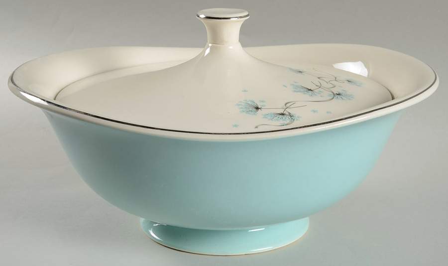 Blue Lace Round Covered Vegetable by Taylor, Smith & Taylor (Ts&T)-1