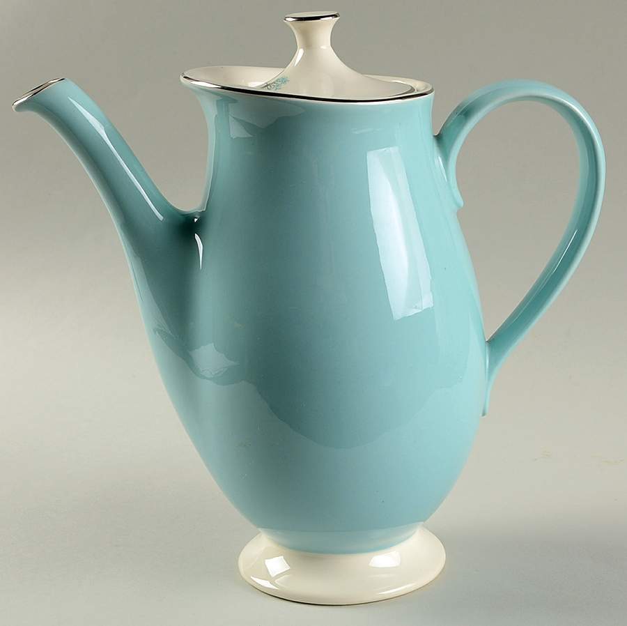 Blue Lace Coffee Pot & Lid by Taylor, Smith & Taylor (Ts&T)-1