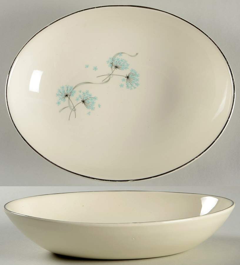 Blue Lace 8" Oval Vegetable Bowl by Taylor, Smith & Taylor (Ts&T)-1