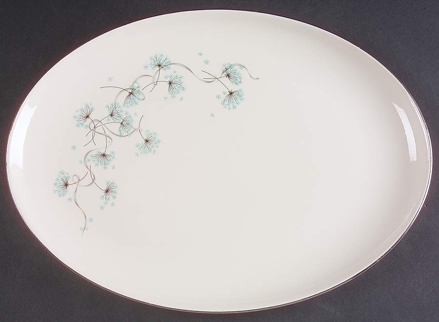 Blue Lace 13" Oval Serving Platter by Taylor, Smith & Taylor (Ts&T)-1