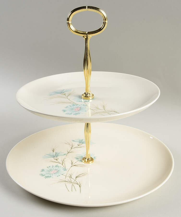 Boutonniere 6 5/8"-10"  2 Tiered Serving Tray (Dp, Sp) HC by Taylor, Smith & Taylor (Ts&T)-1
